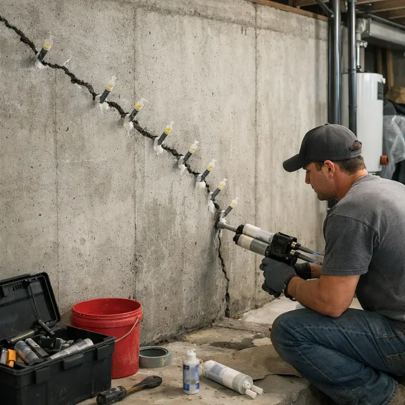 Basement Wall Crack Repair Mt. Juliet